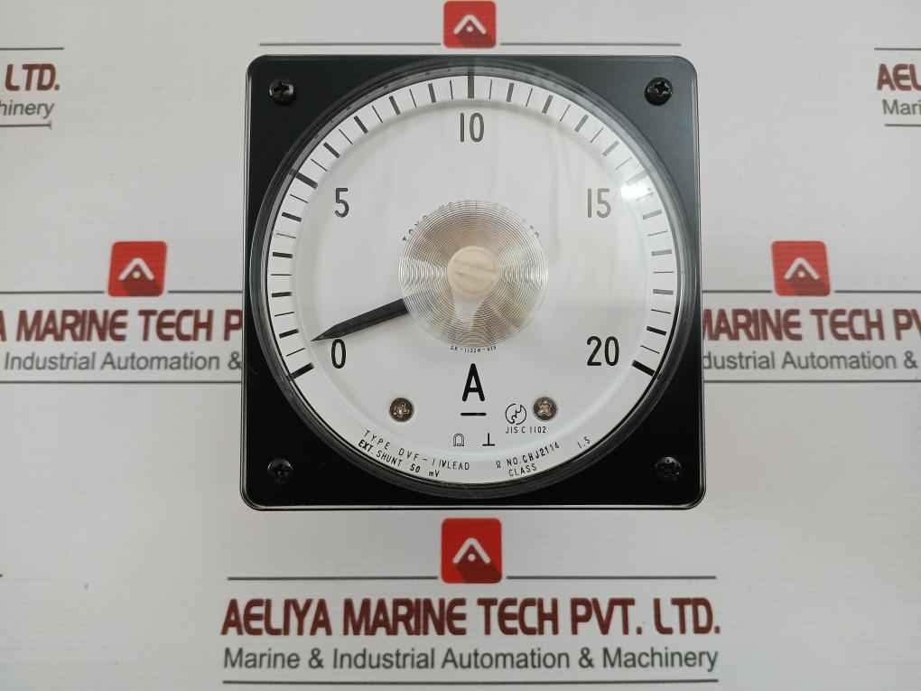 Toyo Keiki Dvf-11V Analog Ammeter 0-20A 50Mv Shunt