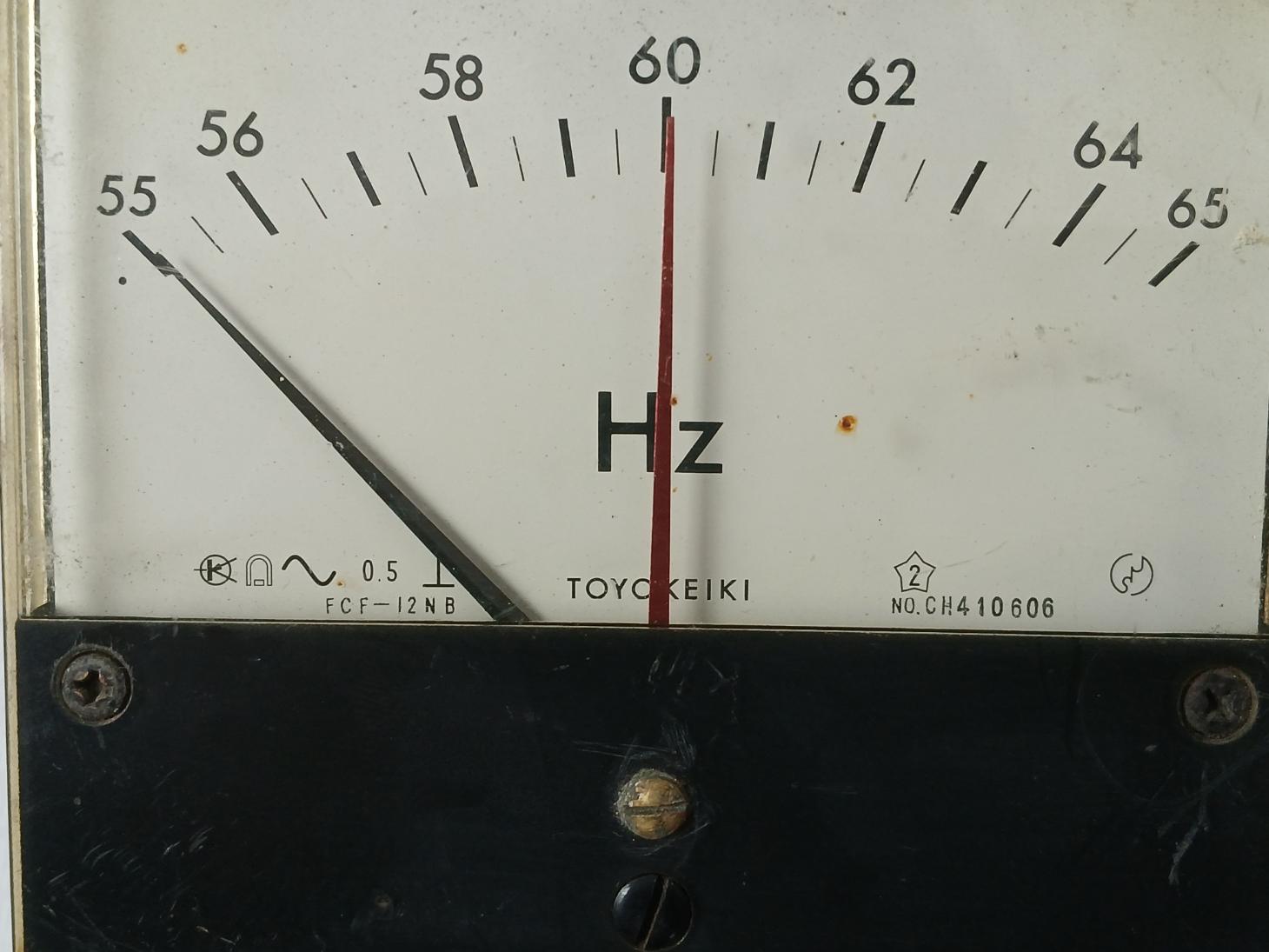 Toyo Keiki Fcf-12Nb Frequency Meter 115V 55-65Hz