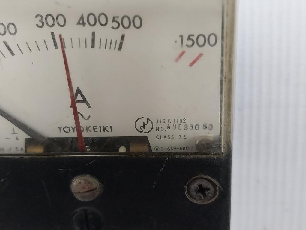 Toyo Keiki 0 To 1500 A Analog Panel Ammeter Jis C 1102