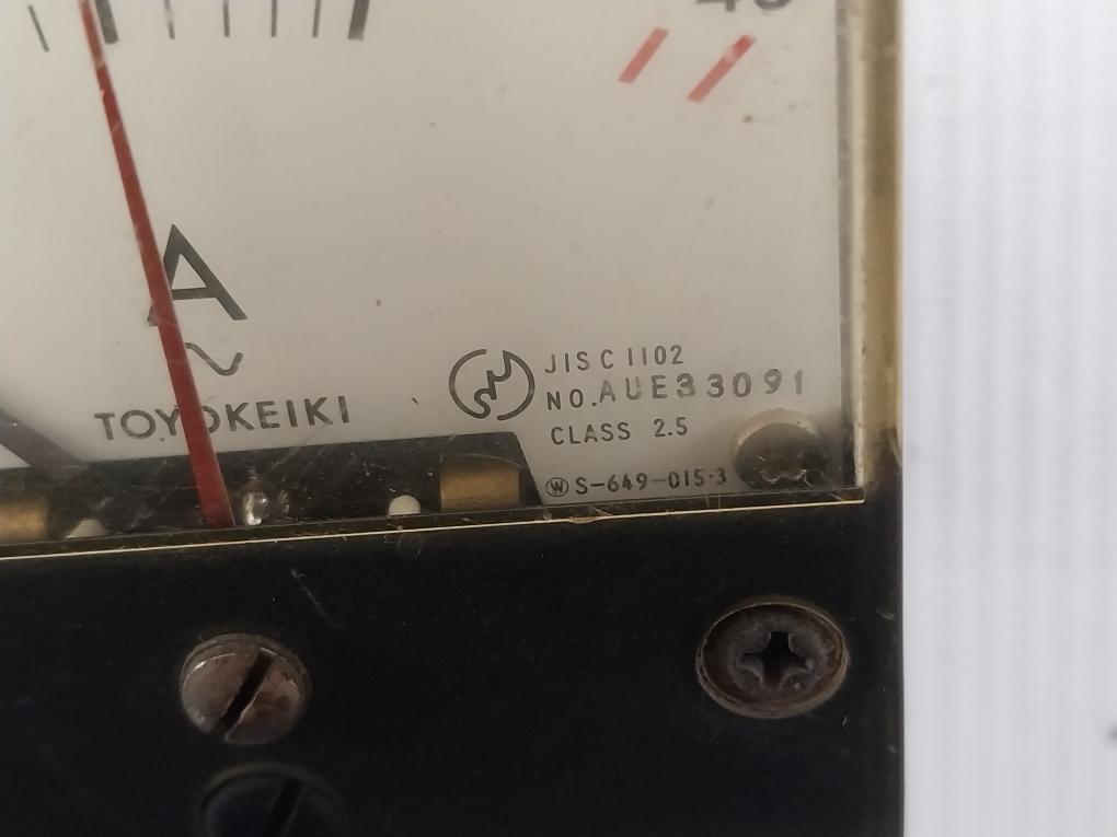 Acf-6 Toyokeiki 0 To 15/45 A Analog Panel Ammeter