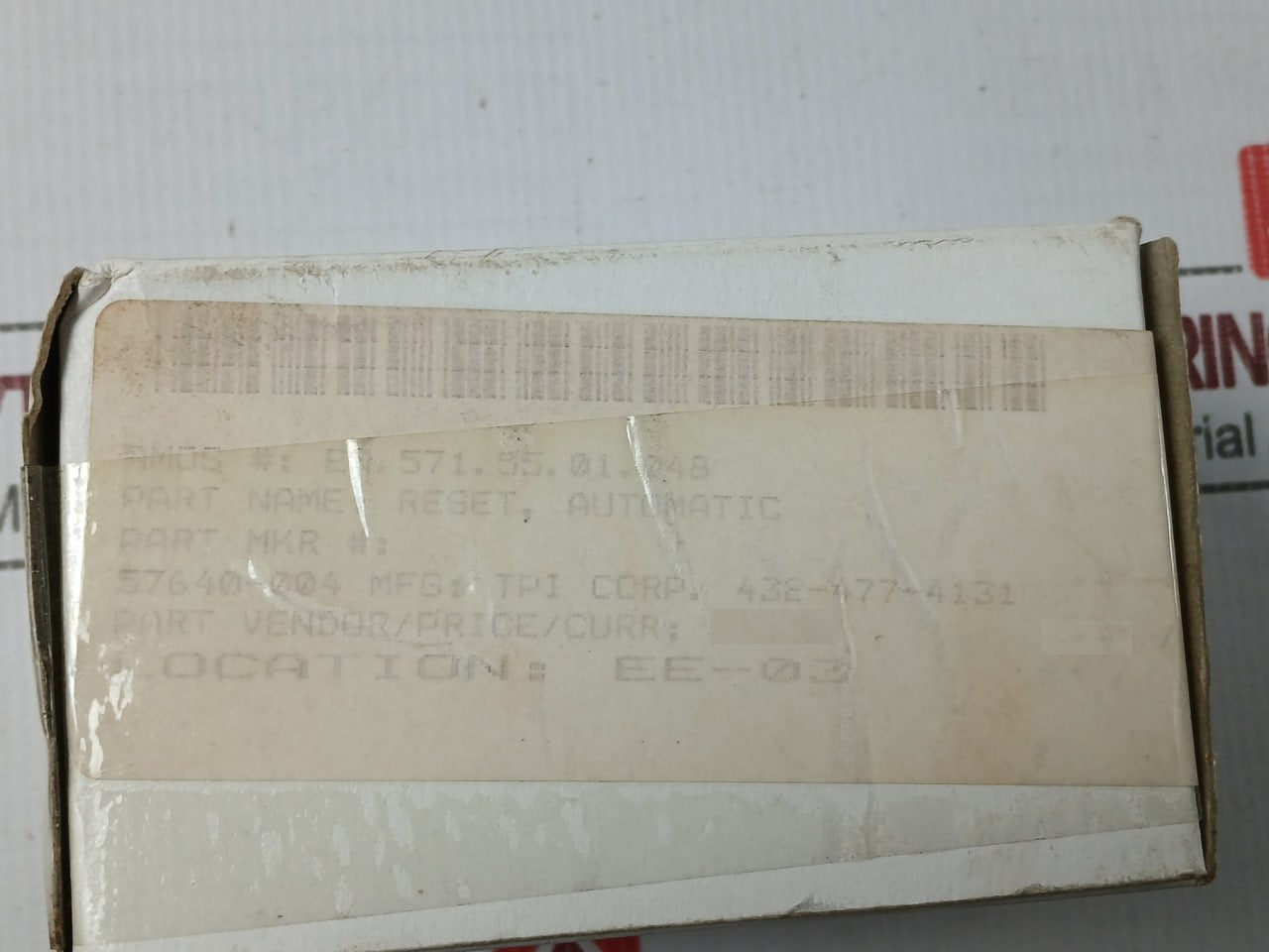 Tpi 57640-004 Auto Reset Limit Switch 10H11