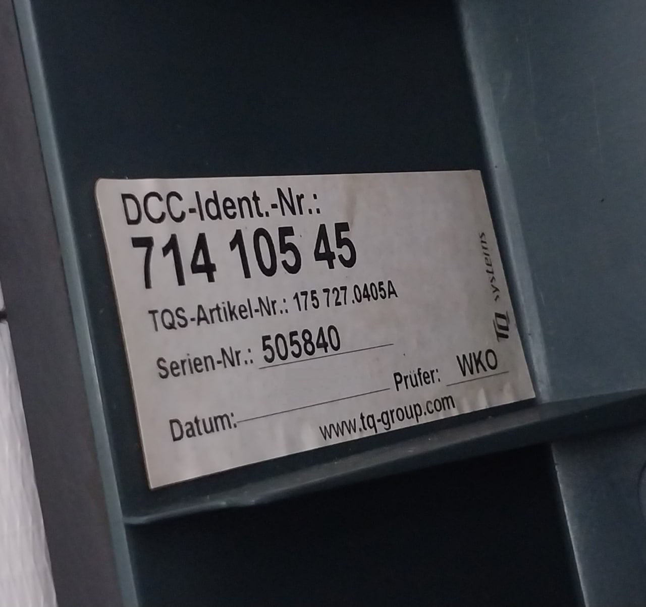 Tq Systems 175 727.0405A Controller Box Gv2-le22 25A Rev: 301 V3.42