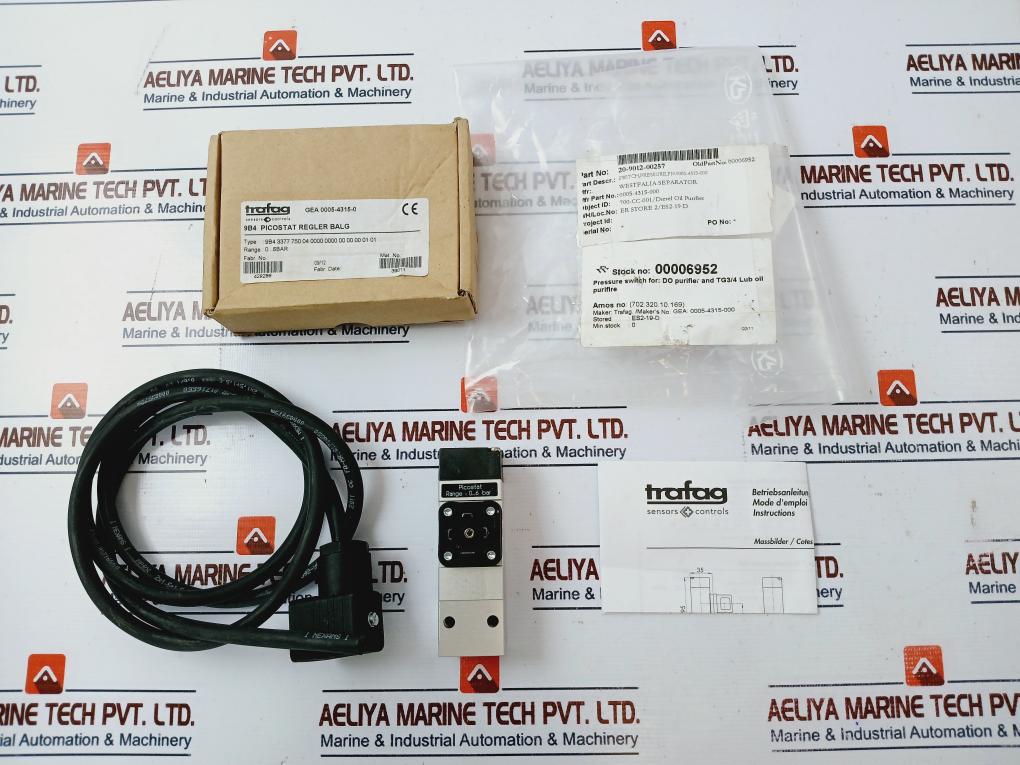 Trafag 0005-4315-000 Pressure Switch 0…6 Bar ~ (Kg/Cm2) 0…0.6 Mpa Ip65