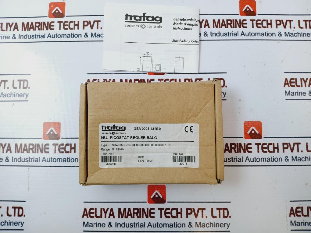 Trafag 0005-4315-000 Pressure Switch 0…6 Bar ~ (Kg/Cm2) 0…0.6 Mpa Ip65