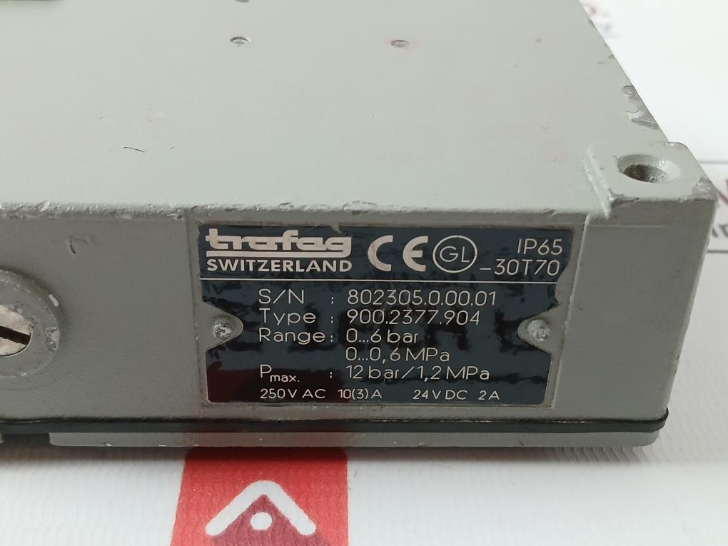 Trafag 900.2377.904 Pressure Switch Ip65 250Vac 10(3)A 24Vdc 2A 12Bar/1,2 Mpa
