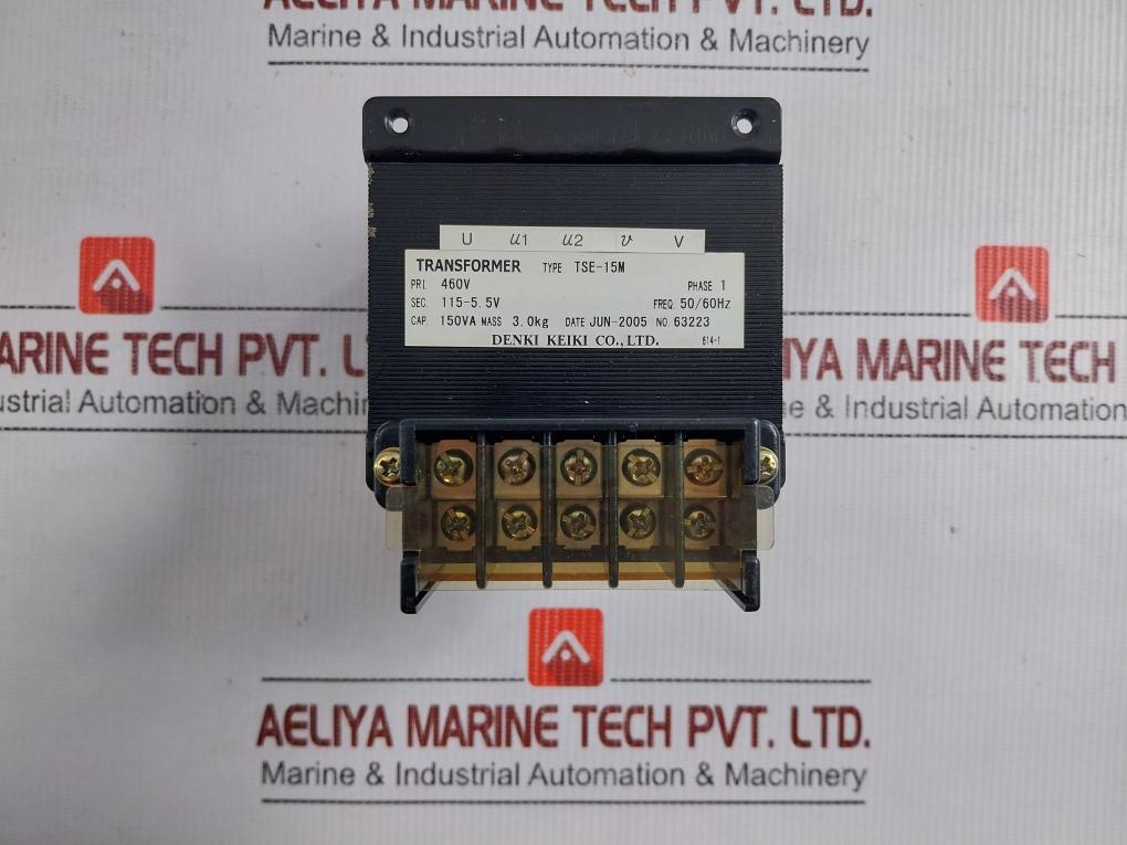 Transformer-50-60Hz-460V-Denki-Keiki-Tse-15M-208922-7