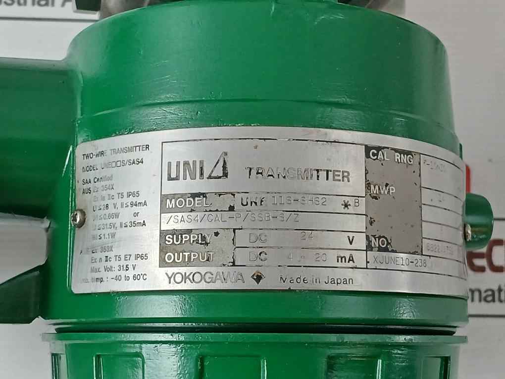 Transmitter Output Une11S-shs2 *B Yokogawa Dc 4-20 Ma 0-300 Kpa 24 V