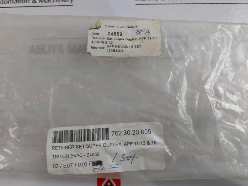 TRITON EVAC 24859 Super Duplex App Retainer Set 11-13, 16-19 and 22