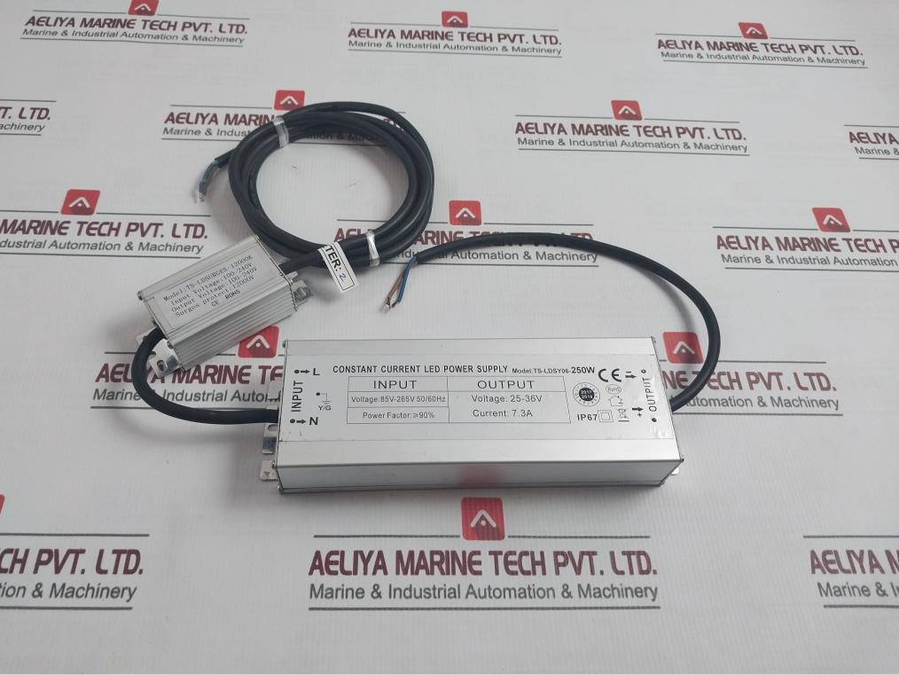 Ts-ldsy06-250W Constant Current Led Power Supply 2 Meter 85V-265V 50/60Hz