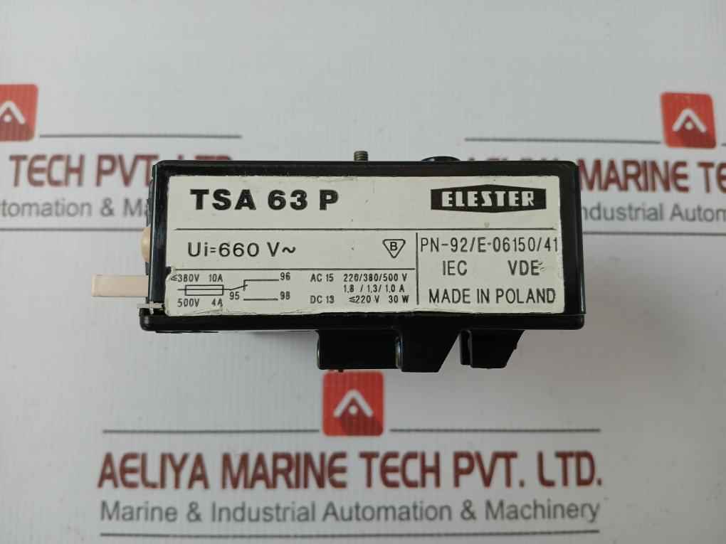 Tsa 63 P Thermal Overload Relay Elester