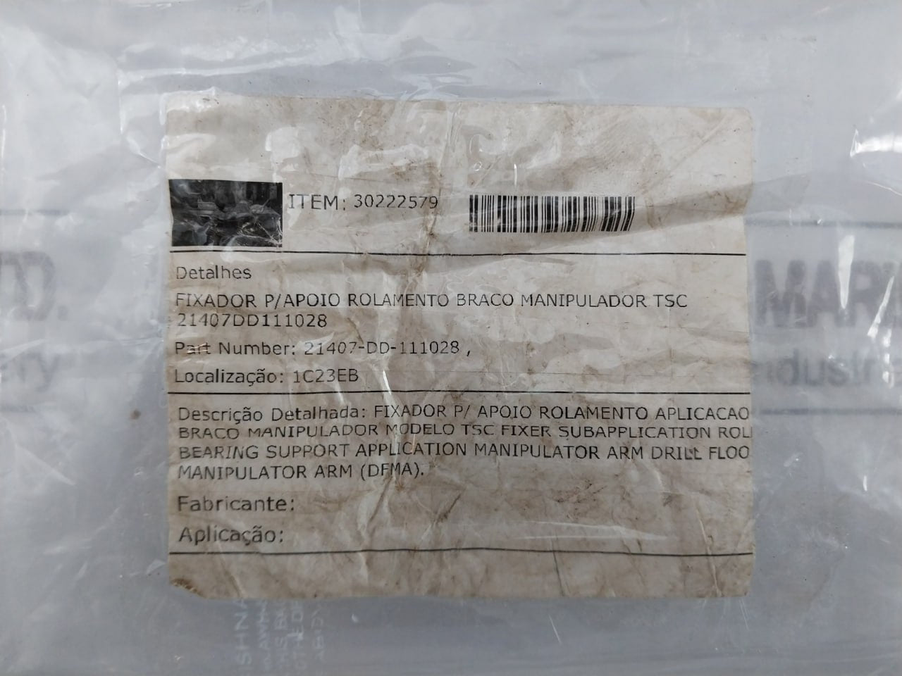Tsc 21407-dd-111028 Fixing For Bearing Support