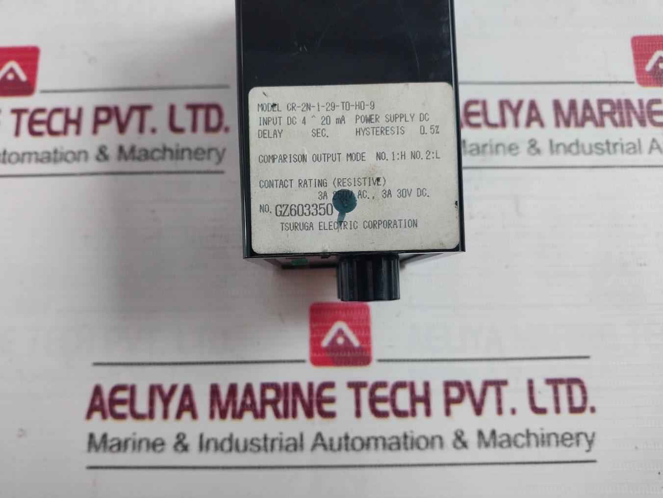 Tsuruga Electric Cr-2N-1-29-t0-h0-9 Detect Relay Dc 4-20Ma 250V 7.5A