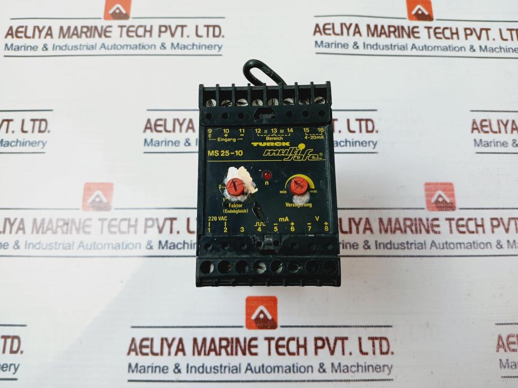 Turck Ms 25-10 Multisafe Rotational Speed Monitor 220Vac