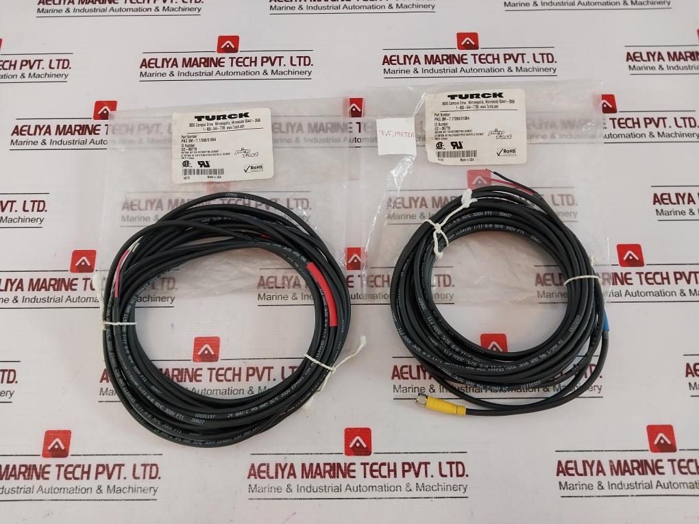Turck Pkg 3M-7.7/S90/S1084 Molded Cordset Cable 7.5 Meter