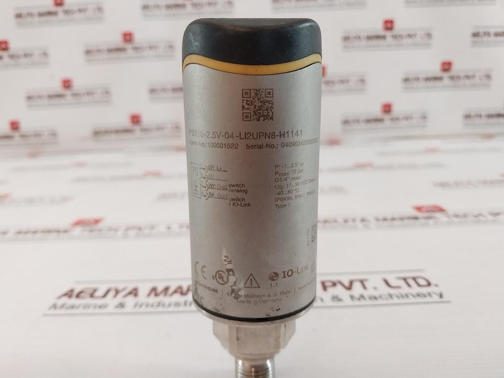 Turck Ps310-2.5V-04-li2Upn8-h1141 Pressure Sensor 100001522 -1...2.5Bar 17-33Vdc