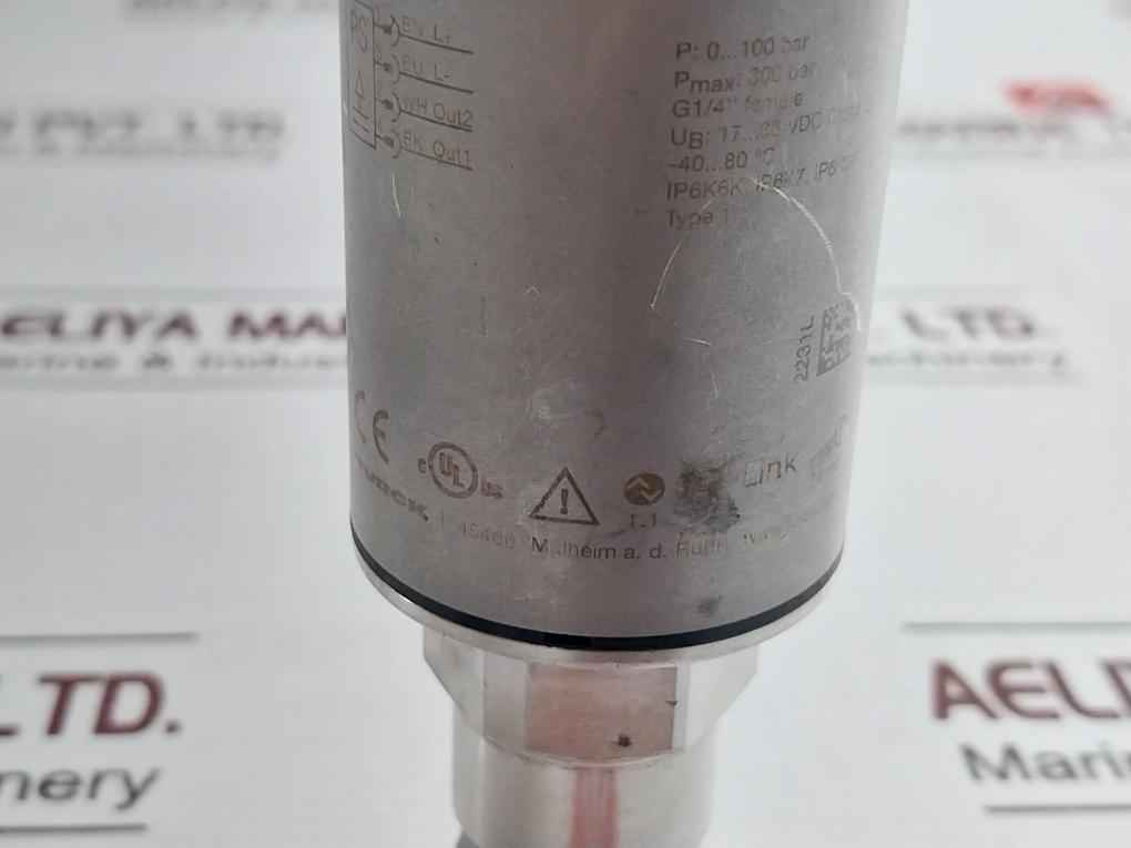 Turck Ps510-100-01-li2Upn8-h1141 Pressure Sensor 300Bar Ip6K7 17-33Vdc