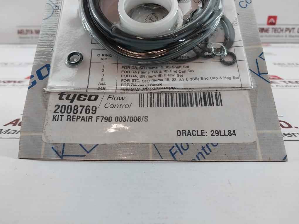 Tyco 2008769 Repair Kit For F790-200 Pneumatic Actuator