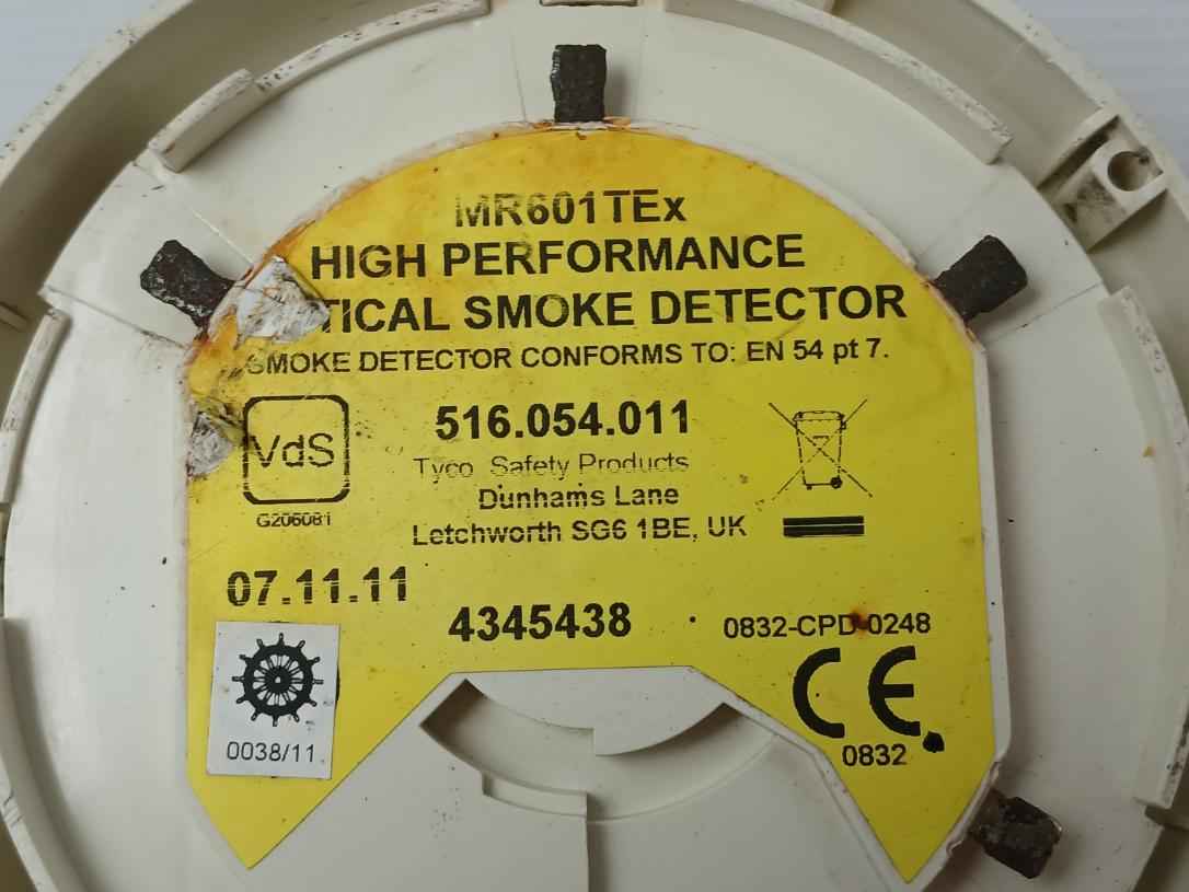 Tyco Optical Smoke Detector Part No: Mr601Tex