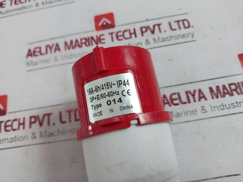 014 Industrial Plug Connector Ip44 16A-6H/415V 3P+E/50-60Hz
