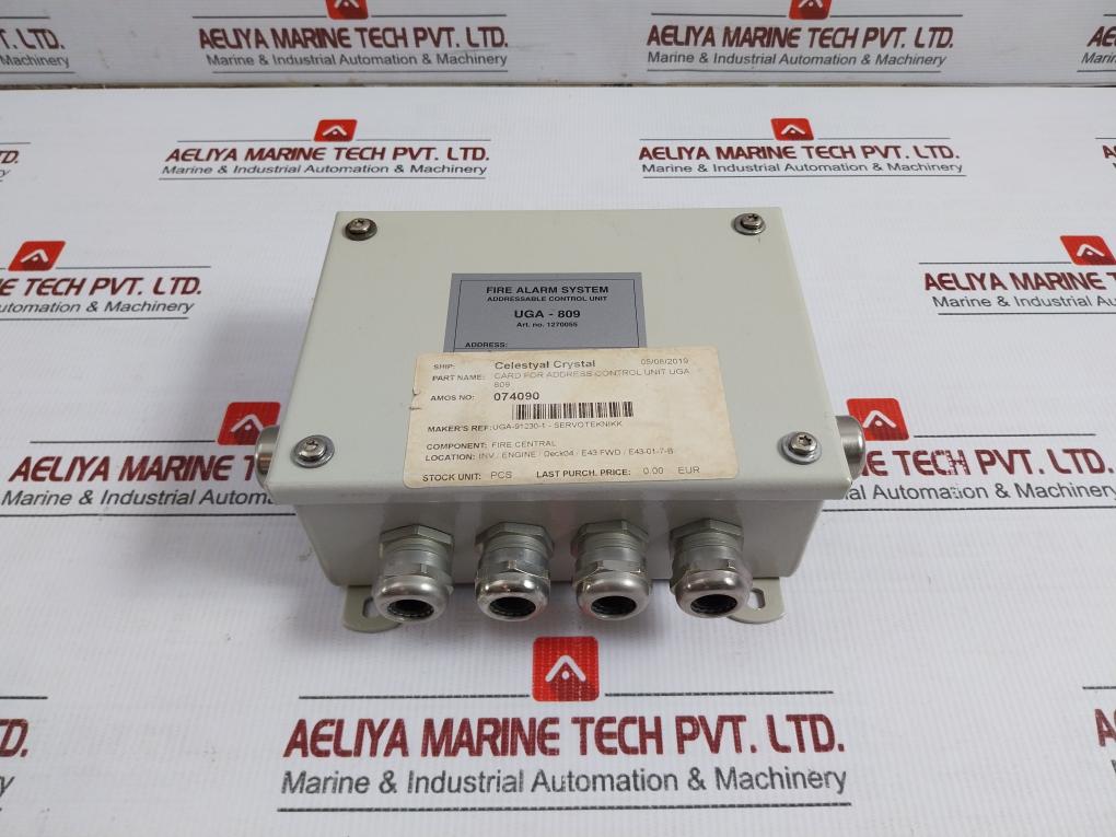 Uga-809 Servoteknikk Fire Alarm Addressable Control Unit