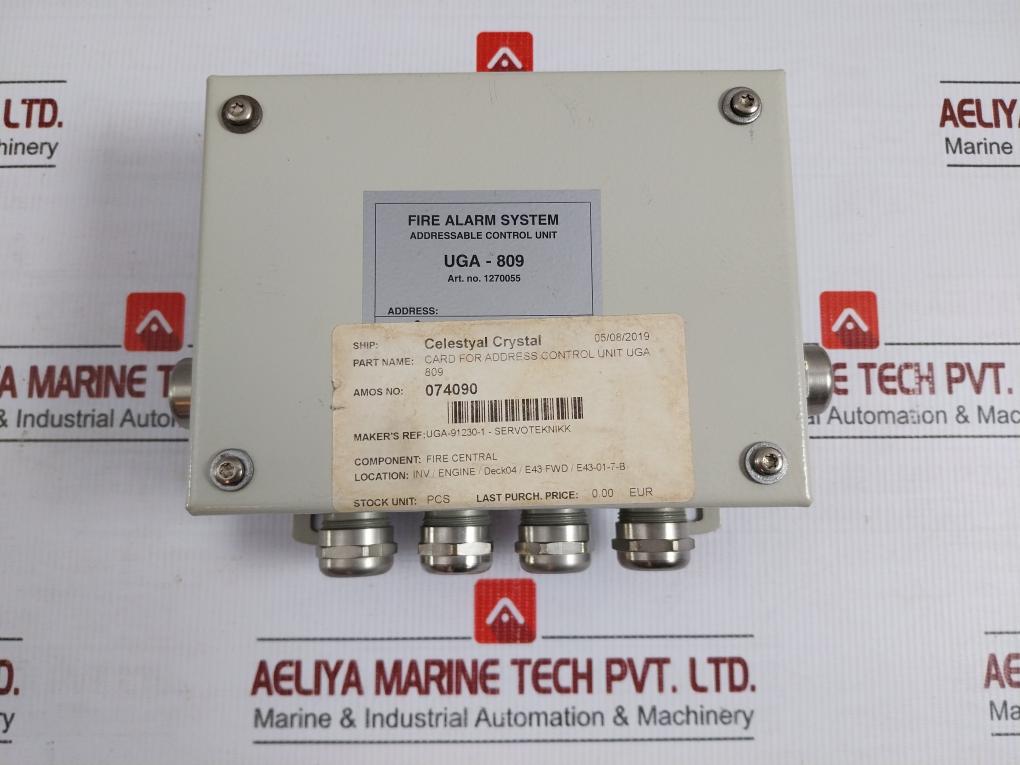 Uga-809 Servoteknikk Fire Alarm Addressable Control Unit