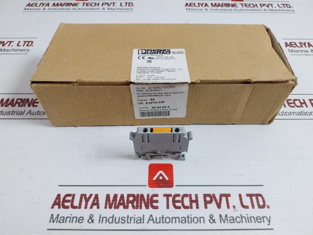 Uk 5-mtk-p/P Disconnect Terminal Block Phoenix Contact (1 Box = 50 Pcs)
