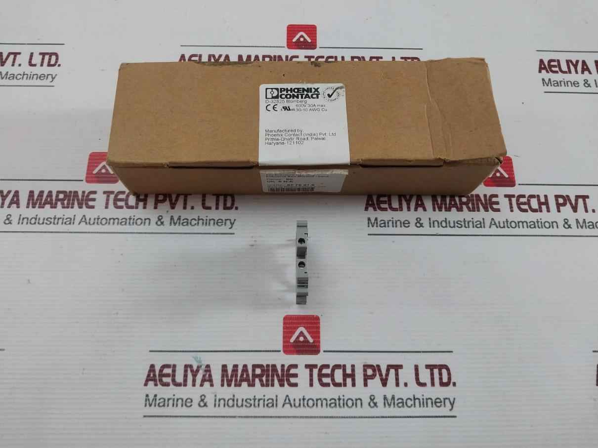 Uk5N-e Din Rail Terminal Block 600V 30A Max Phoenix Contact (1 Box = 50 Pcs)