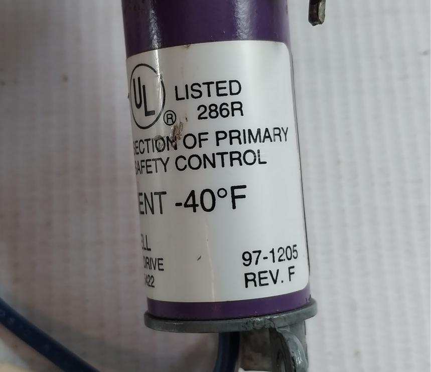 Ultraviolet Flame Sensor C7027 A 1031 Honeywell Rev-f