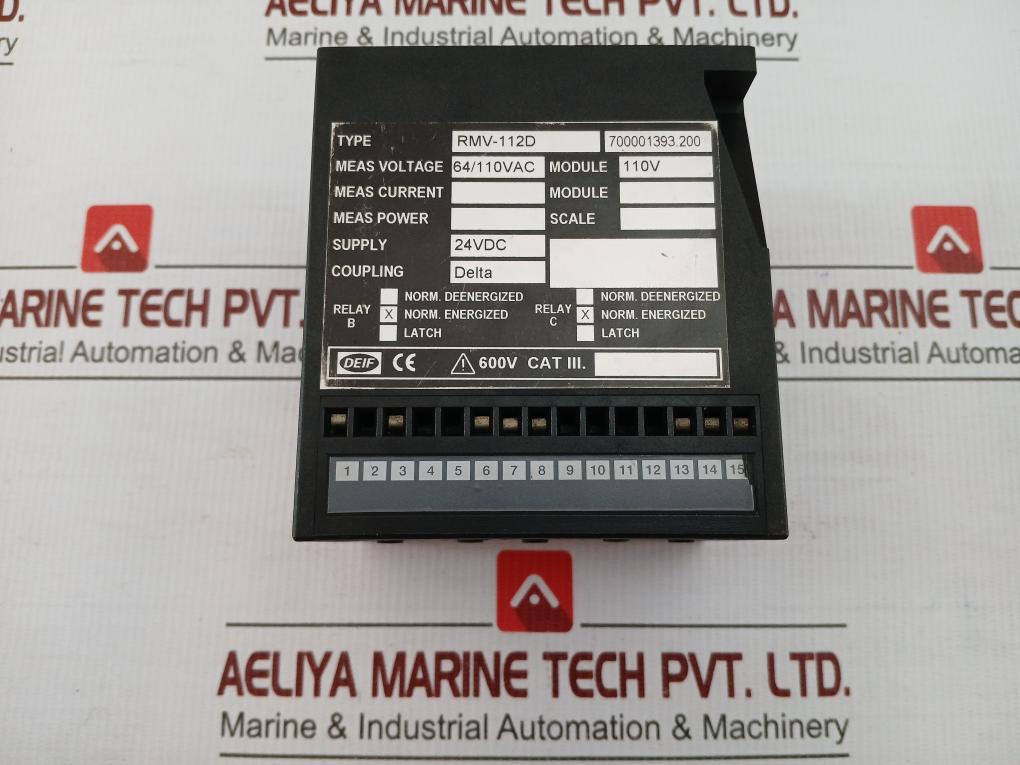 Under And Over Voltage Protection Relay 24Vdc Deif Rmv-112D