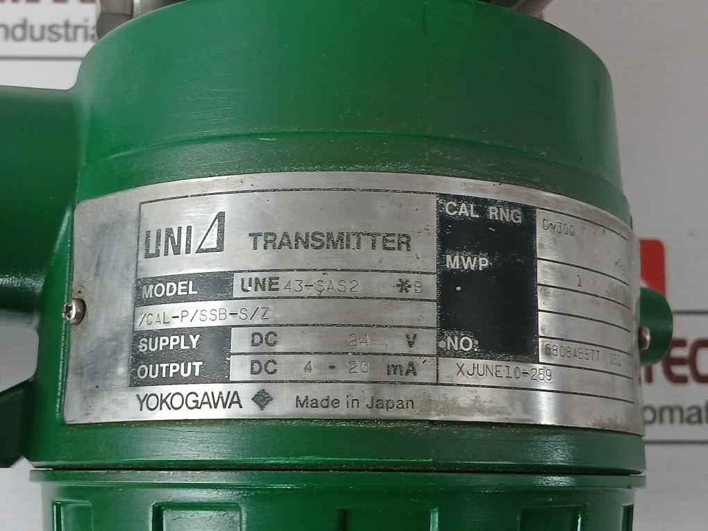 Une43-sas2 *B Transmitter Yokogawa Dc 4-20 Ma 0-300 Kpa Used