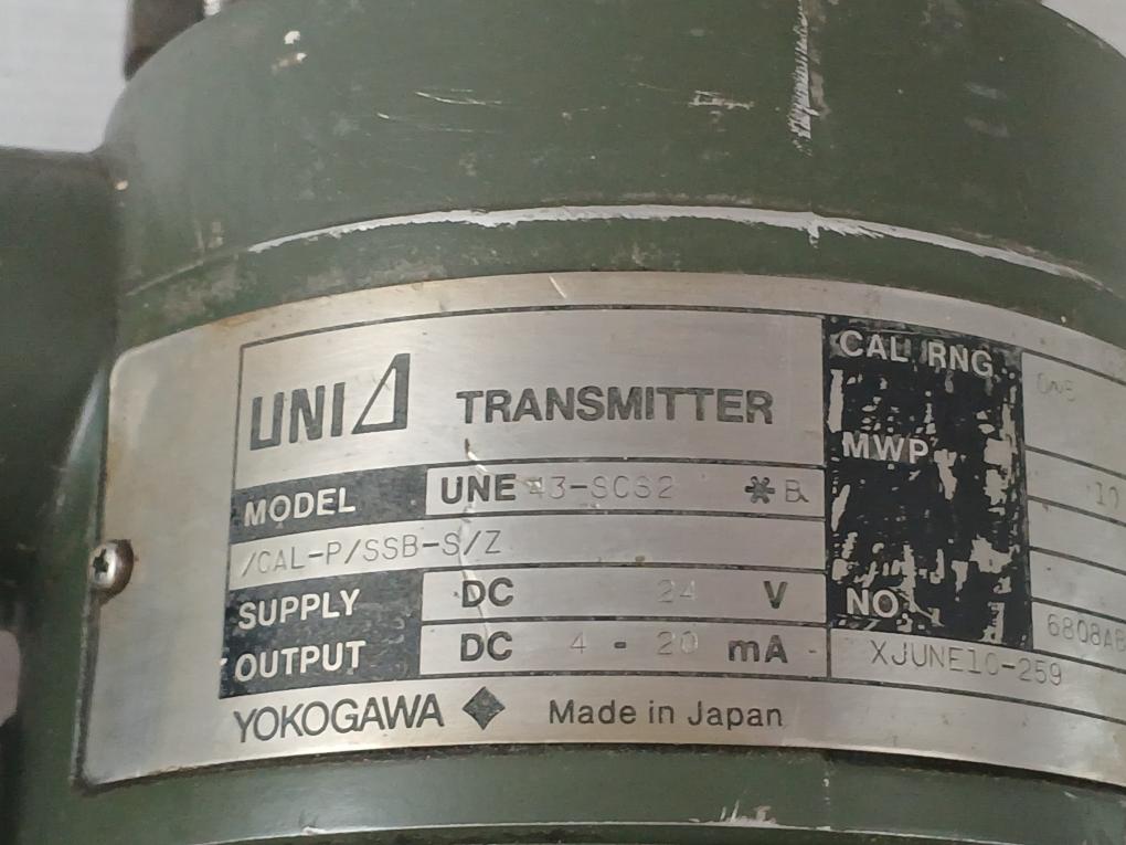 Une 43-scs2*B/Cal-p/Ssb-s/Z Pressure Transmitter Yokogawa 0-5 Mpa