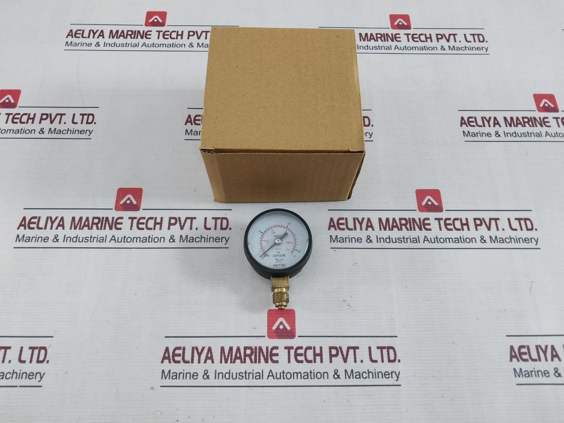Unitor En562 Oxygen Safety Gauge 0-16 Bar 0-230 Lbf/In2