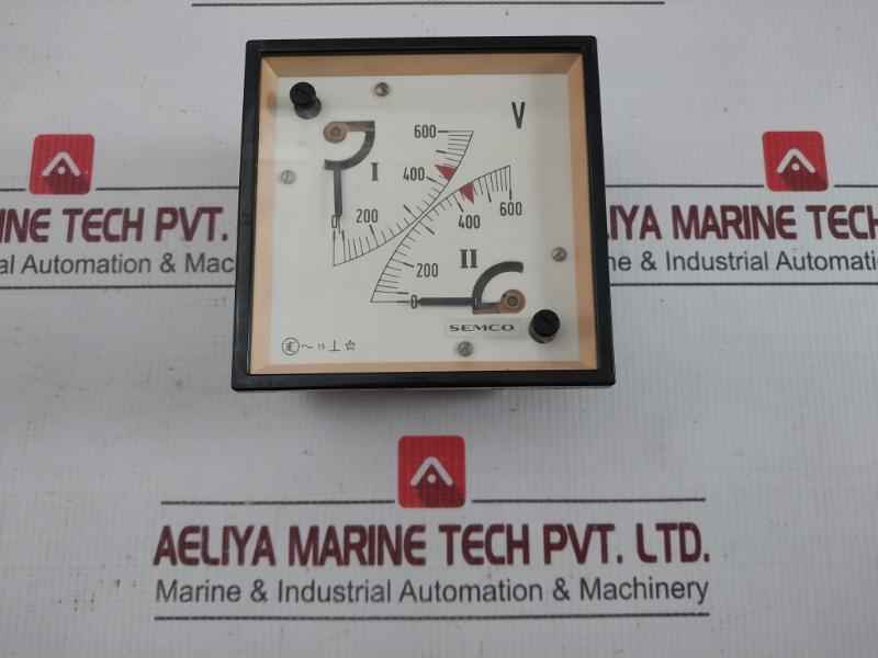 Used Condition Double Voltmeter 0-600 V Semco
