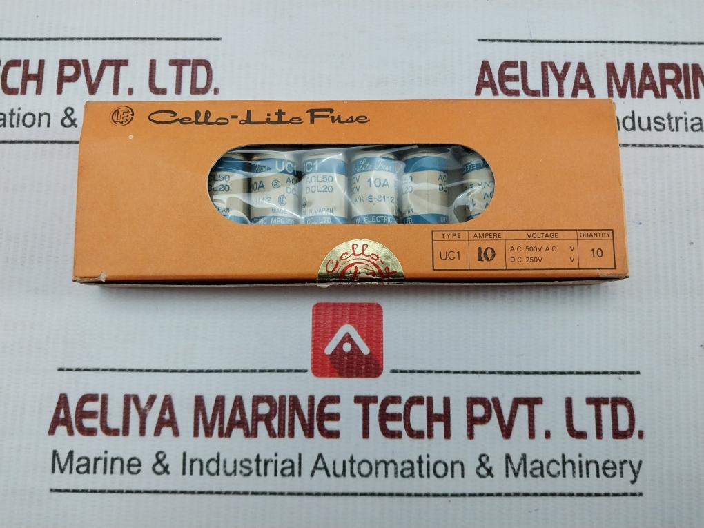 Utsunomiya-Electric-Ac-500V-Acl50-10A-Cello-Lite-Fuse-UC1-Lot-Of-10X-210628-12