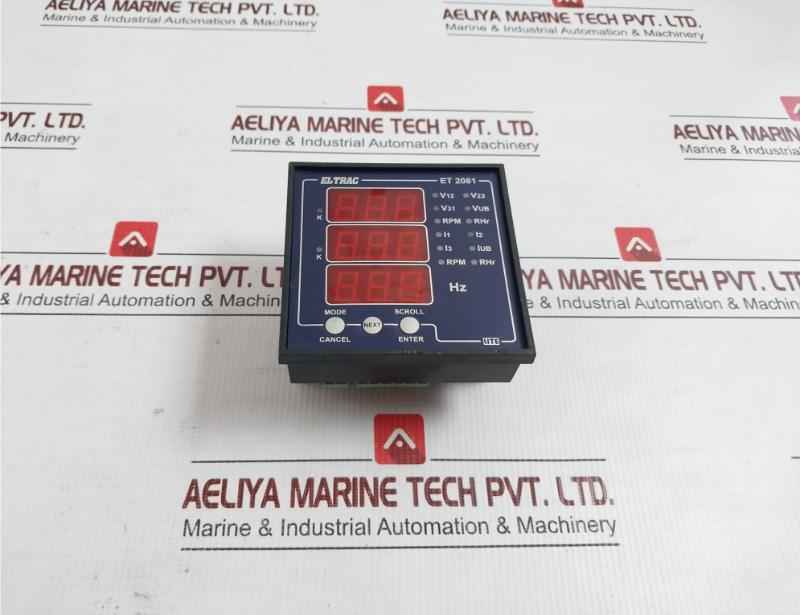 Vaf Panel Meter With Digital Lcd Display Et 2081 Eltrac 85-270 V Ac/Dc