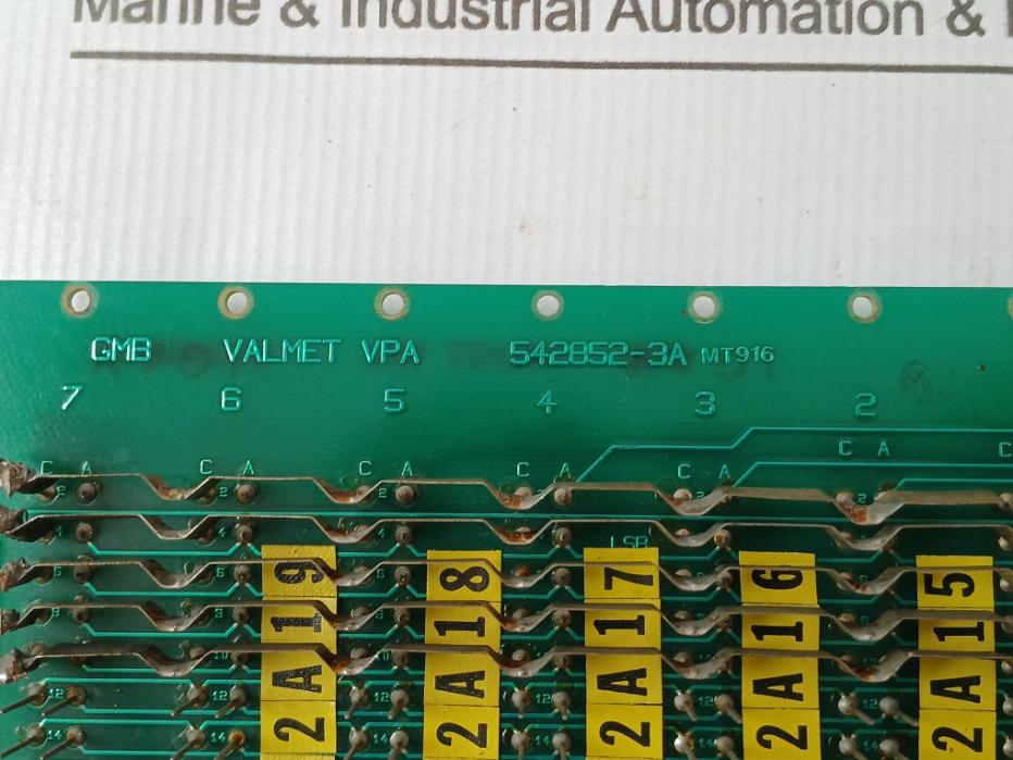 Valmet 542852-3A Gmb Dmu Backplane Pcb Board 542852-3B Mt916