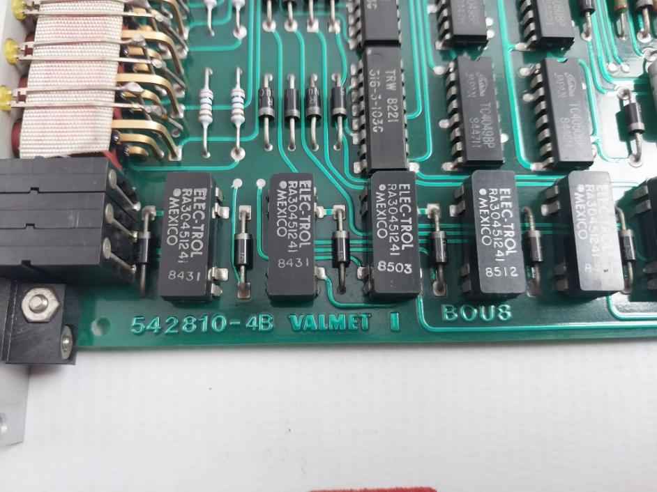 Valmet Automation Bou 8A Binary Output Unit Pcb 542810-4B 542810-4A