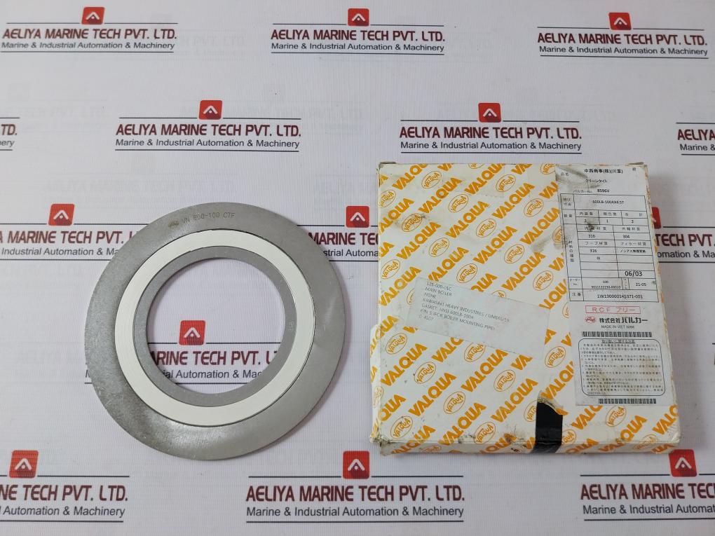 VALQUA 8596V Spiral Wound Gasket With Inner and Outer Ring 125-000-01C