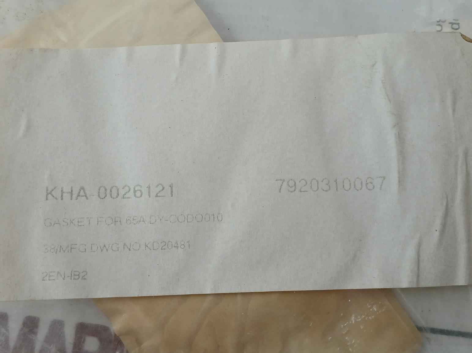 Valqua V#7590M Gasket For 65A Dy-codo010