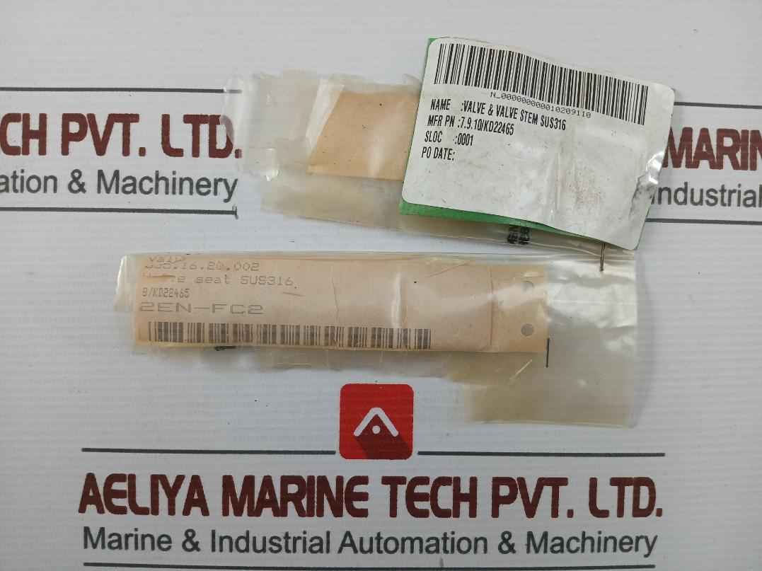 Valve Stem Assembly 6S Sus316 L - 260 Mm D - 10 Mm With New