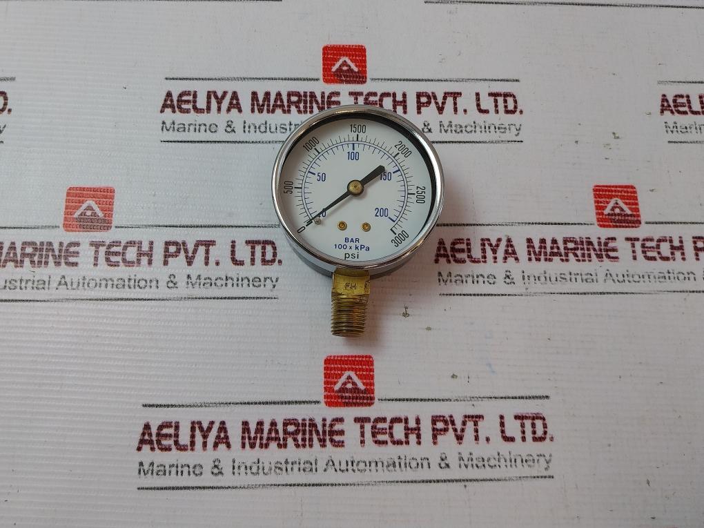 Varco 0-3000 PSI Pressure Gauge ANSI-B40.1