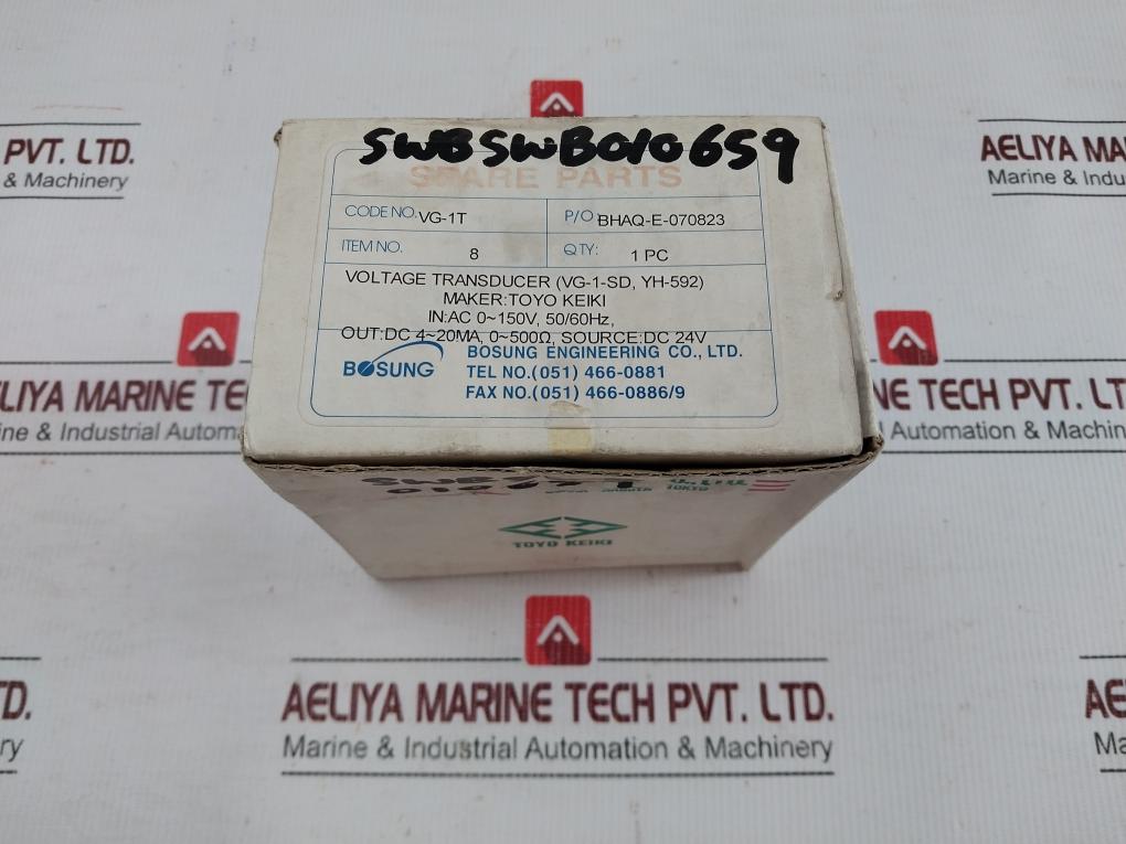 Vg-1-Sd-Voltage-Transducer-0-150vac-By-Toyo-Keiki-50-60hz-4-20ma-9
