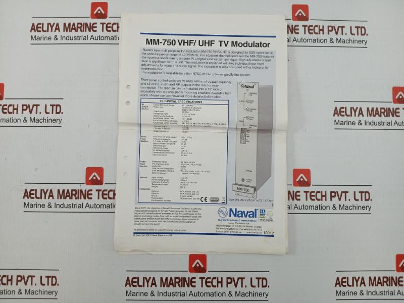 Vhf/Uhf Tv Modulator Mm-750 Naval