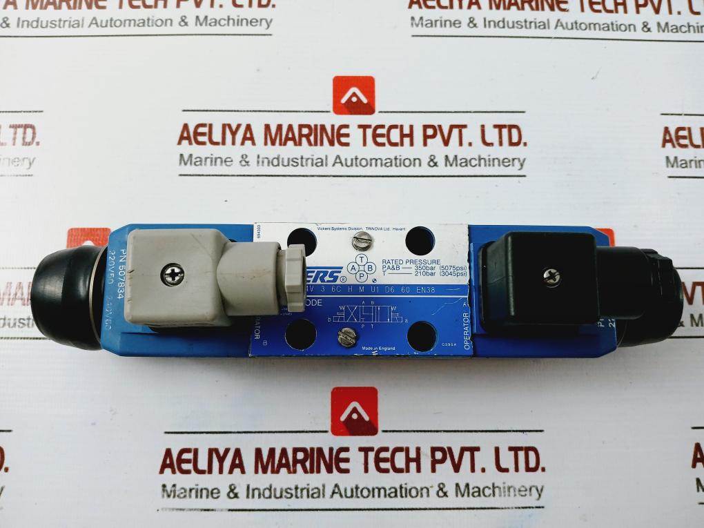 Vickers Dg4V 3 6C H M U1 D6 60 En38 Solenoid Control Valve 350Bar 220V/240V