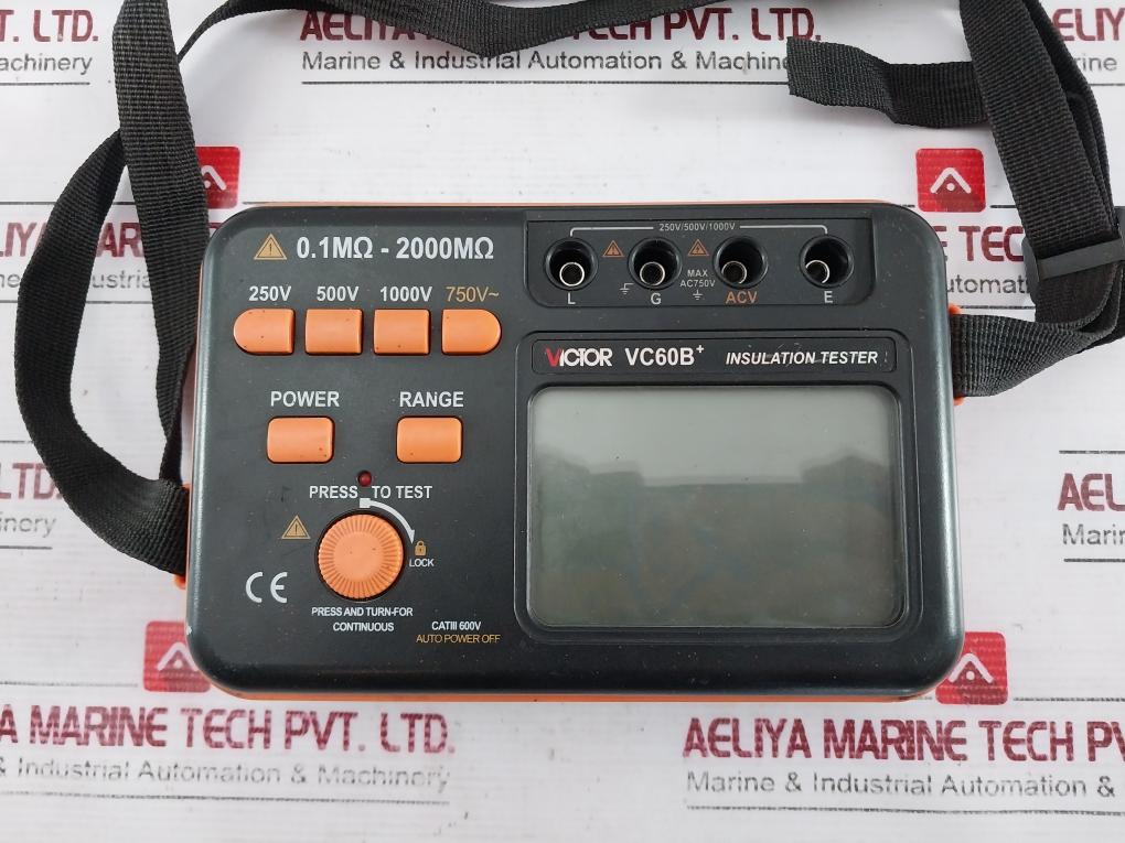Victor Vc60B+ Digital Insulation Resistance Tester Ac750V Dc 9V 72454 36204