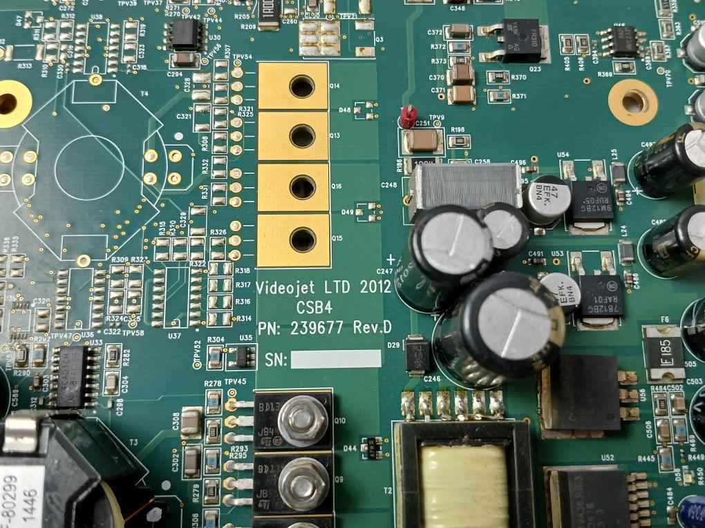 Videojet 239677 Control System Board Rev D Csb161503796, Srmb0Vtf-80299