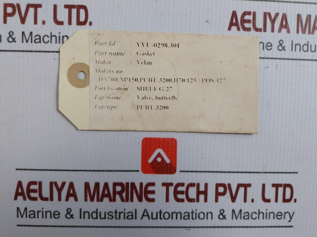 Vvu-0298.301 Butterfly Valve Gasket Velan