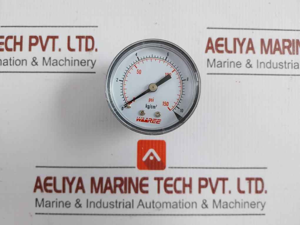 Waaree Pressure Gauge 0-150 Psi 0-10 Kg/Cm2