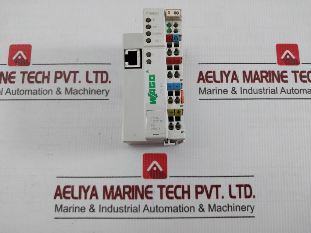 Wago 24V Dc Ethernet Fieldbus Controller 750-342 55°C