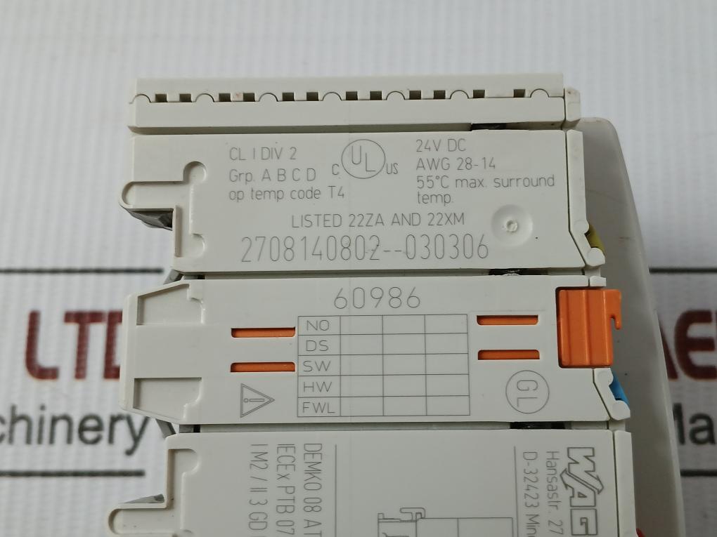 Wago 24V Dc Ethernet Tcp/Ip Programmable Fieldbus Controller 750-841